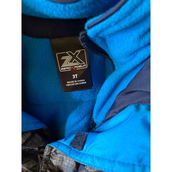 zero exposure child's boys? parka blue camo 3T - Picture 4 of 9